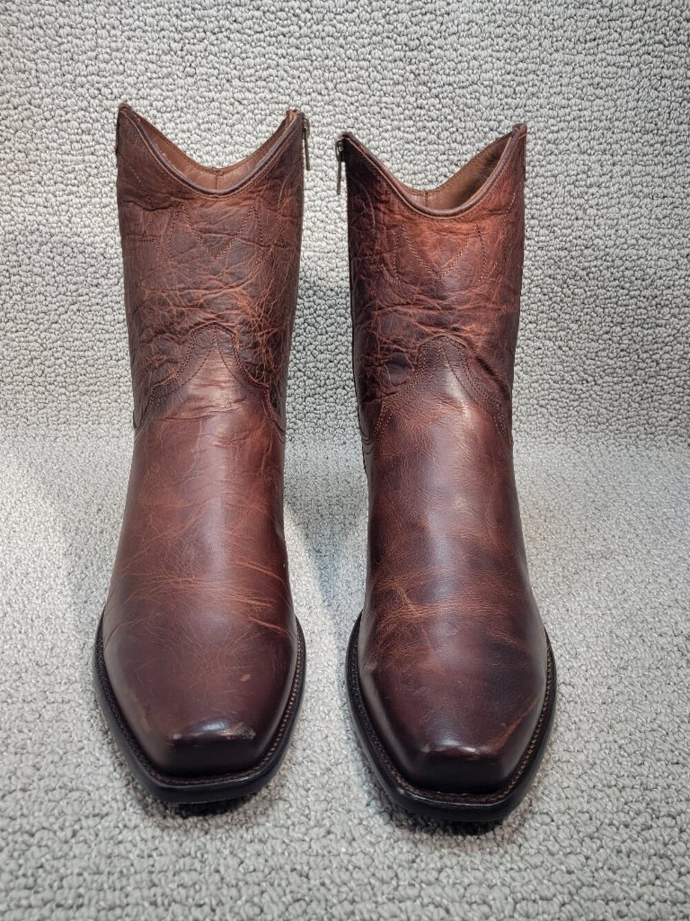 Tecovas The Jack Men's Left Size 11.5D Right Size 12D Cognac Cowhide Cowboy Boot